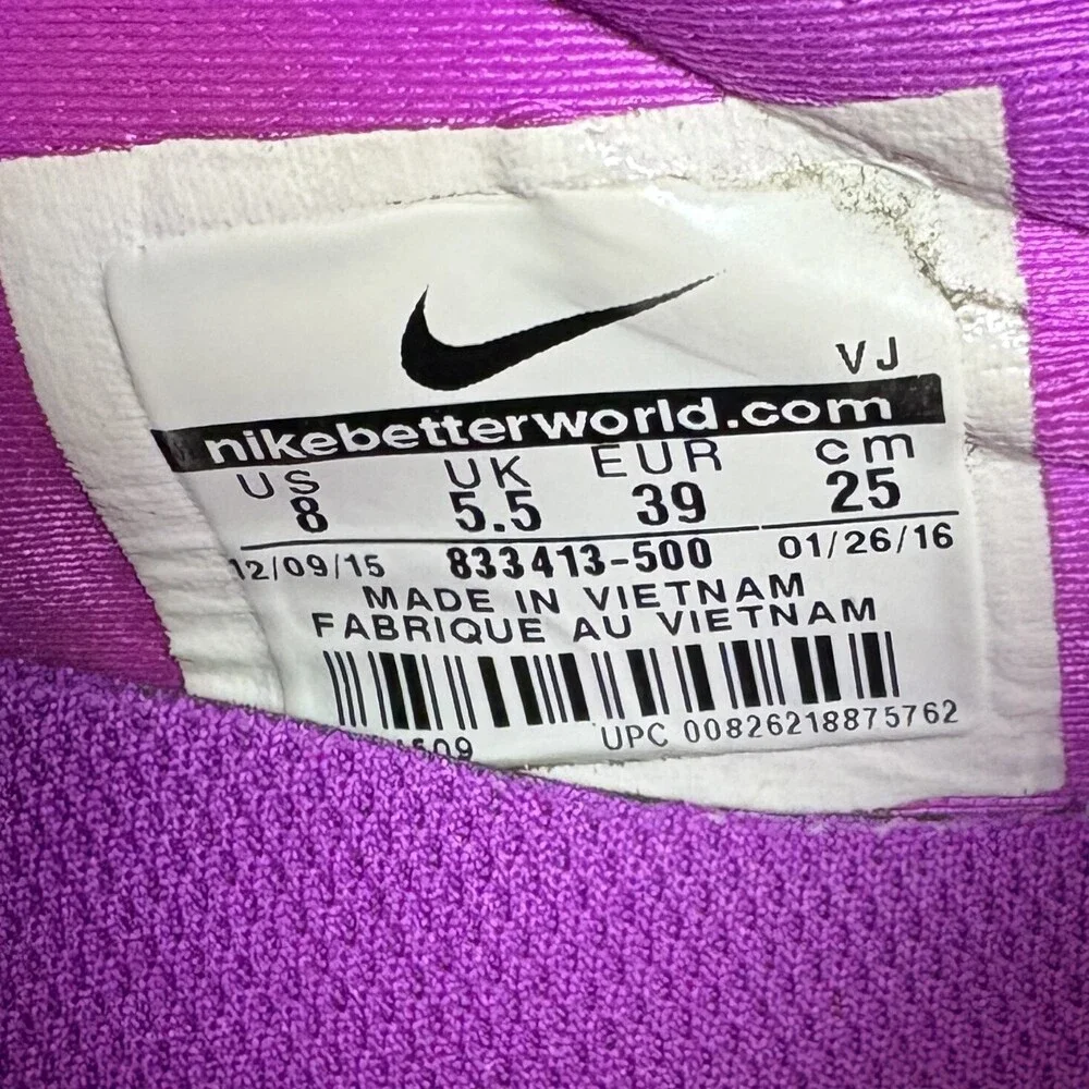 Nike Free TR 6 Blue Purple Orange Womens US Size 8 833413-500 Running Shoes